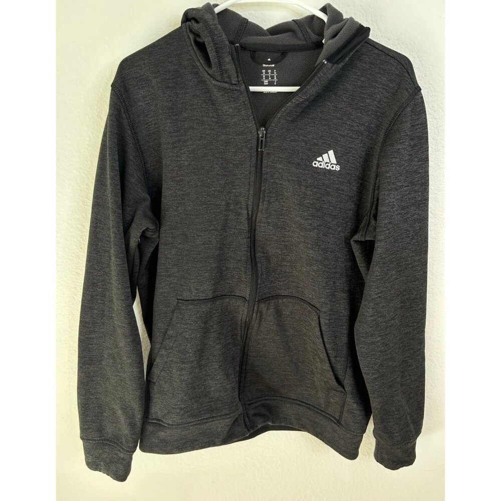 Adidas Hoodie Sweater Mens Medium Gray Climawarm Long Sleeve Pullover